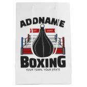 Boxing Ring VOEG NAAM toe Boxer Gym Speed Bag Medium Cadeauzakje (Achterkant)