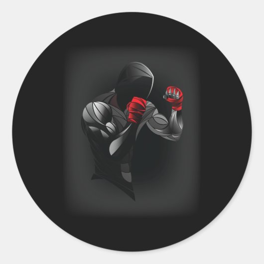 Boxing Ronde Sticker (Voorkant)