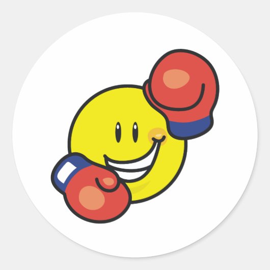 Boxing Ronde Sticker (Voorkant)