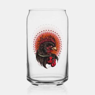 Boxing Rooster Blikvorm Glas