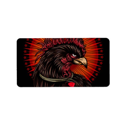Boxing Rooster Etiket (Voorkant)