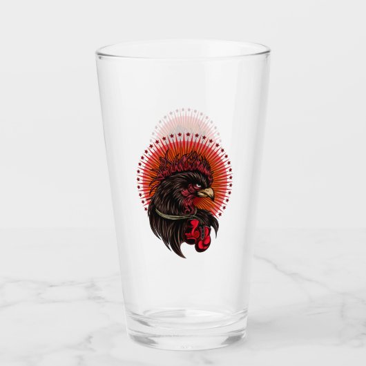Boxing Rooster Glas (Voorkant)
