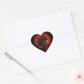 Boxing Rooster Hart Sticker (Envelop)