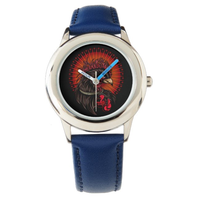 Boxing Rooster Horloge (Voorkant)