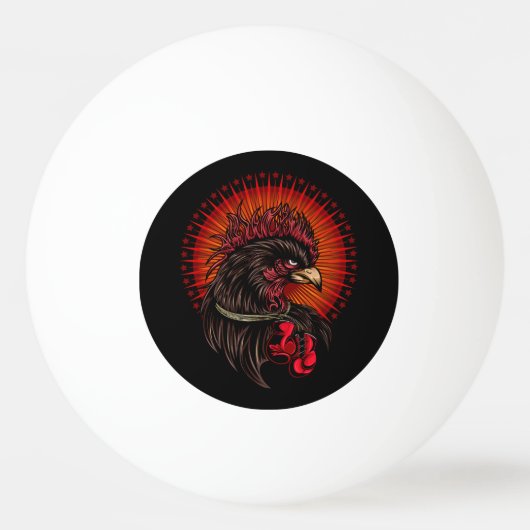 Boxing Rooster Pingpongballen (Voorkant)