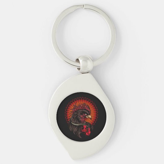 Boxing Rooster Sleutelhanger (Voorkant)