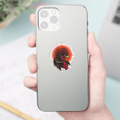 Boxing Rooster Sticker (Telefoon)