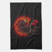 Boxing Rooster Theedoek (Verticaal)