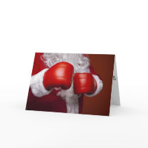 Boxing Santa Claus Grappige Kaart
