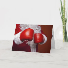 Boxing Santa Claus Grappige Kaart