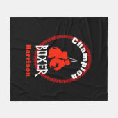 Boxing Sport Thema Graphic Fleece Deken (Voorkant (Horizontaal))