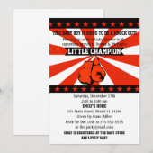 Boxing Sports Baby Boy Shower Invitation (Devant / Derrière)