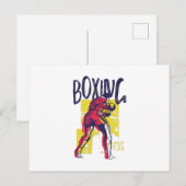 Boxing Sports Grunge Briefkaart (Voorkant / Achterkant)
