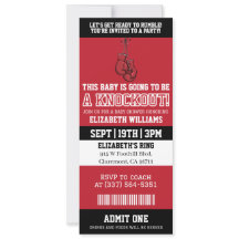 Boxing Ticket Baby Shower