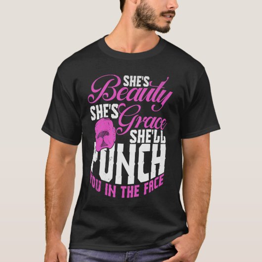 Boxing Training Jab Upper Cut Punch Knockdown T-shirt (Voorkant)