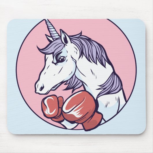 Boxing Unicorn Muismat (Voorkant)