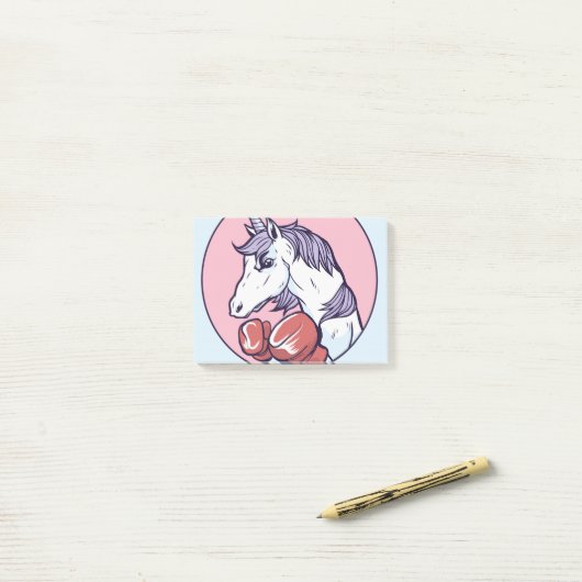 Boxing Unicorn Post-it® Notes (Op bureau)