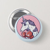 Boxing Unicorn Ronde Button 5,7 Cm (Voorkant /achterkant)