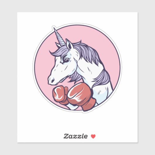 Boxing Unicorn Sticker (Vel)