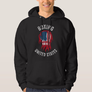 Boxing USA Support the Team  USA Flag Boxer Hoodie