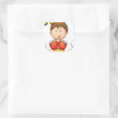 Boxing Vierkante Sticker (Tas)