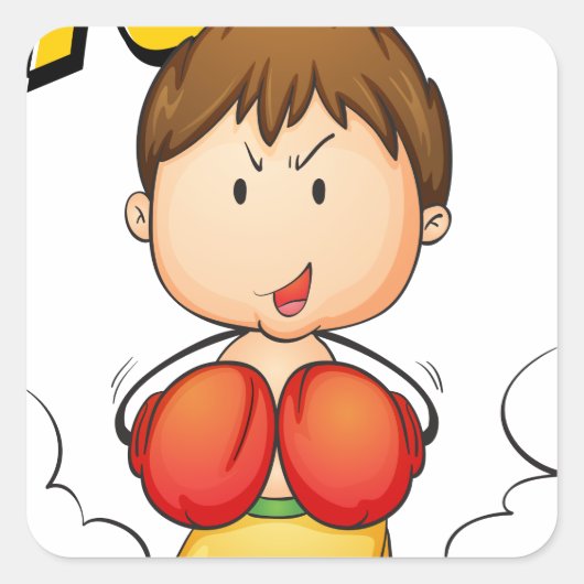 Boxing Vierkante Sticker (Voorkant)