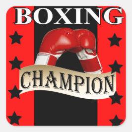 BOXING VIERKANTE STICKER