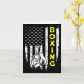 Boxing VS Amerikaanse vlag op 4 juli patriottisch Kaart (Gele Bloem)