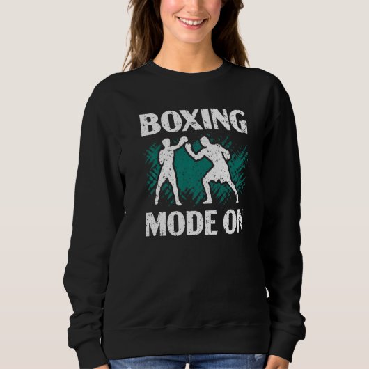 Boxmodus op professionele boxer Knockout Puncher Trui (Voorkant)