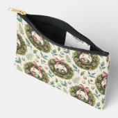 Boxwood Easter Wreath Pink Bow with Egg Etui (Open)