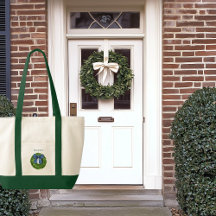 Boxwood Krans Blue Bow Contrast Trim Boat