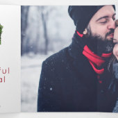 Boxwood krans Kerstvakantie Trifold Kaart (Binnenkant midden)