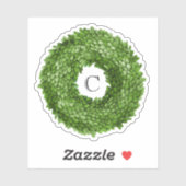 Boxwood Krans Monogram Vinyl Sticker (Vel)