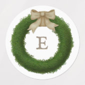 Boxwood met roestbruin, met aangepaste monogrammen labels (Design 2)