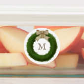 Boxwood met roestbruin, met aangepaste monogrammen labels (Aangebracht)