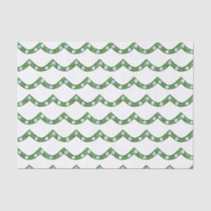 Boxwood Swag Met Ginger Jar Ornamenten Feestdagen Tissuepapier