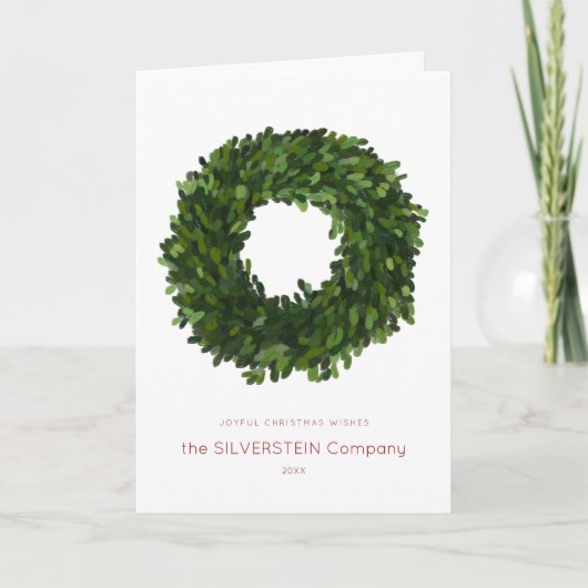 Boxwood Wreath kerstfeestay Corporate Folded (Voorkant)
