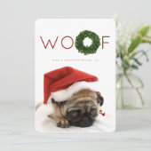 Boxwood Wreath Pet Kerstfeestdag Flat Kaart (Staand voorkant)