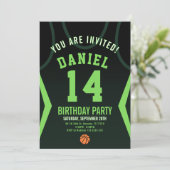 Boy 14 Birthday Invitation Kaart (Staand voorkant)