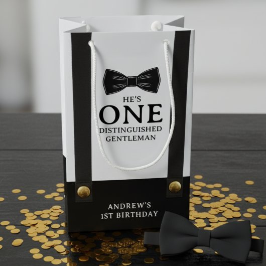 Boy 1st Birthday One Distinguished Gentleman Klein Cadeauzakje