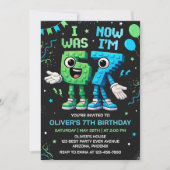 Boy 67 Birthday Party Invitation (Devant)