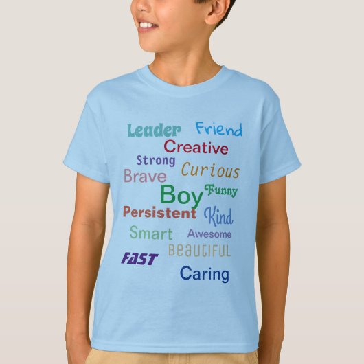 "Boy" Adjectief T-Shirt (Voorkant)