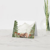 Boy Adventure Woodland Greenery Bedankkaart (Achterkant)