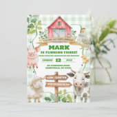 Boy Agneau de verdure première invitation annivers (Debout devant)