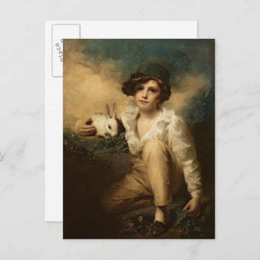 Boy and Rabbit, c.1814 Briefkaart (Voorkant / Achterkant)