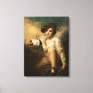 Boy and Rabbit, c.1814 Canvas Afdruk