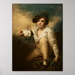 Boy and Rabbit, c.1814 Poster