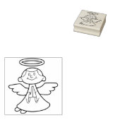 Boy Angel Art Stamp Rubberstempel (Gestempeld)