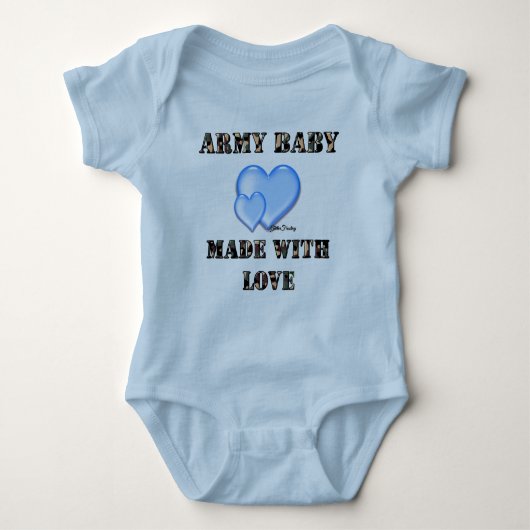 Boy Army Baby met liefde gemaakt door Dani Romper (Voorkant)