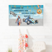 Boy Auto Racing Thème 5e anniversaire bannière de  (En situation)